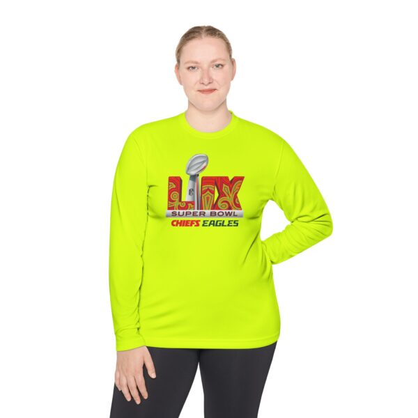 Kansas City Chiefs vs Philadelphia Eagles 2025 Super Bowl LIX Unisex Lightweight Long Sleeve Tee - Image 4