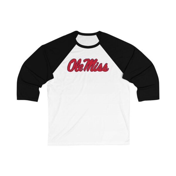 Ole Miss Rebels Unisex 3/4 Sleeve Baseball Tee - Image 5