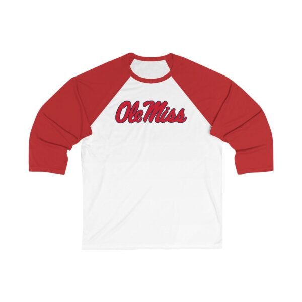 Ole Miss Rebels Unisex 3/4 Sleeve Baseball Tee - Image 7