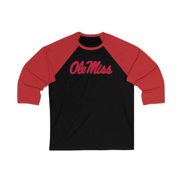 Ole Miss Rebels Unisex 3/4 Sleeve Baseball Tee