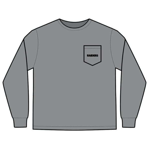 Las Vegas Raiders Unisex Long Sleeve Pocket T-Shirt - Image 9