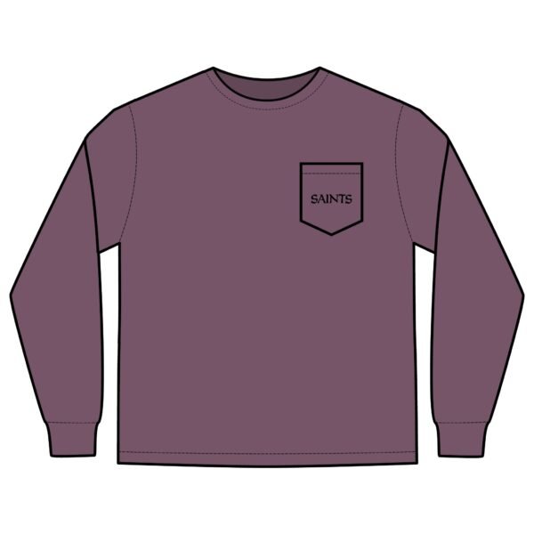 New Orleans Saints Unisex Long Sleeve Pocket T-Shirt - Image 9