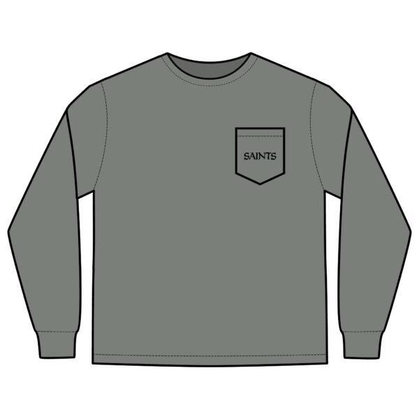 New Orleans Saints Unisex Long Sleeve Pocket T-Shirt - Image 11