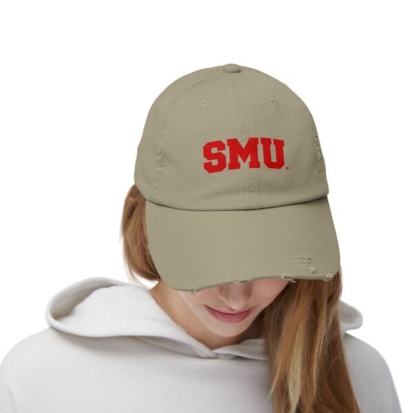 SMU Mustangs Unisex Distressed Cap - Image 12