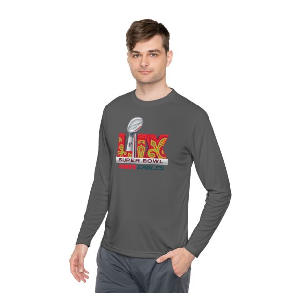 Kansas City Chiefs vs Philadelphia Eagles 2025 Super Bowl LIX Unisex Lightweight Long Sleeve Tee - Image 15