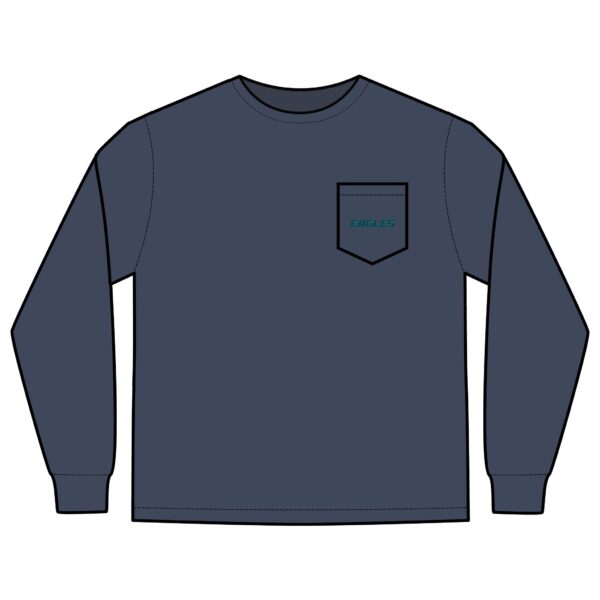 Philadelphia Eagles Unisex Long Sleeve Pocket T-Shirt - Image 3
