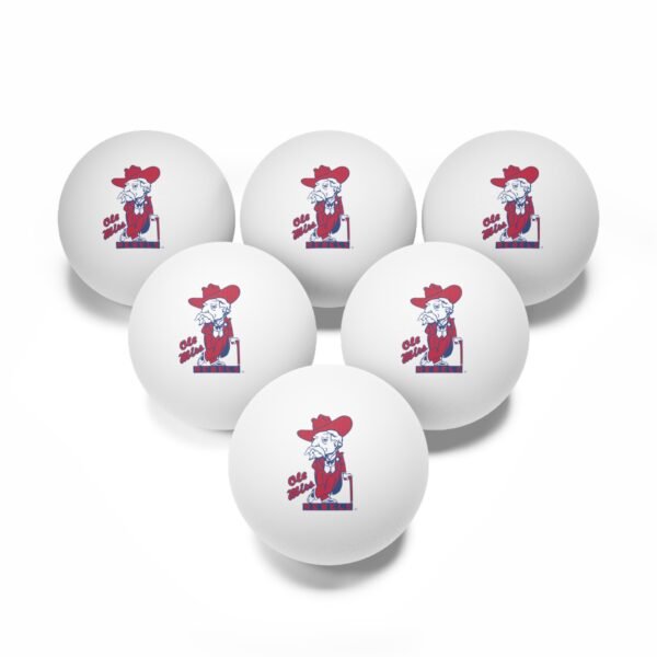 Ole Miss Rebels Ping Pong Balls, 6 pcs - Image 2