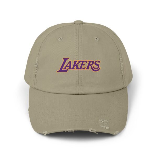 Los Angeles Lakers Unisex Distressed Cap - Image 9