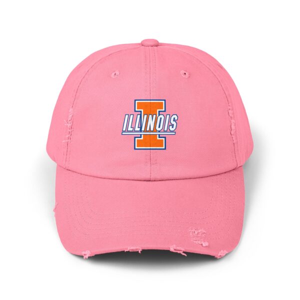 Illinois Fighting Illini Unisex Distressed Cap - Image 17