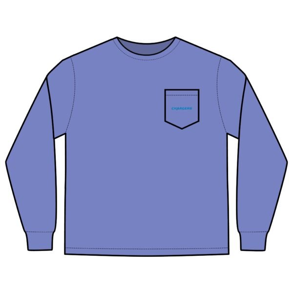 Los Angeles Chargers Unisex Long Sleeve Pocket T-Shirt - Image 21