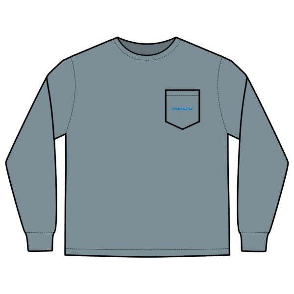 Los Angeles Chargers Unisex Long Sleeve Pocket T-Shirt - Image 25