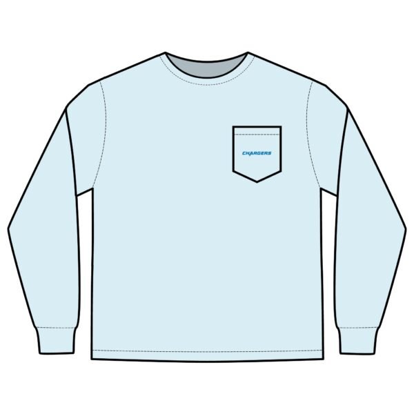 Los Angeles Chargers Unisex Long Sleeve Pocket T-Shirt - Image 9