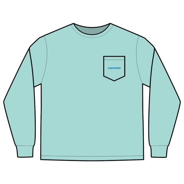 Los Angeles Chargers Unisex Long Sleeve Pocket T-Shirt - Image 17