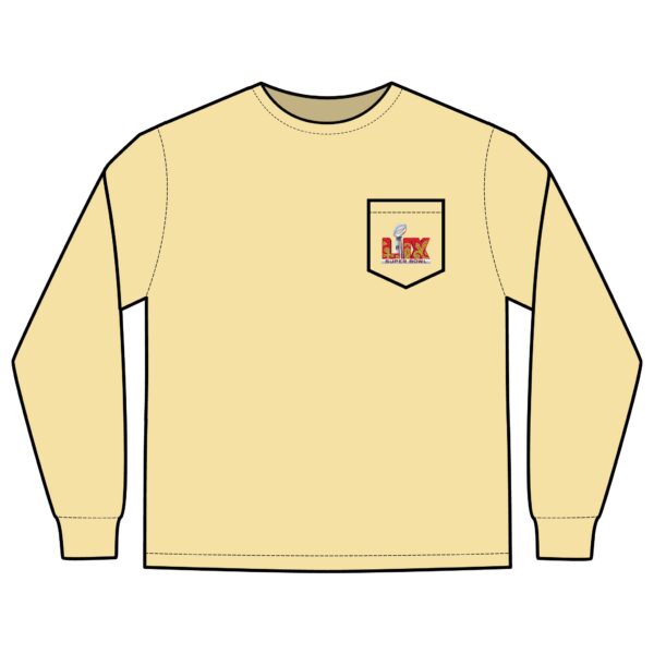 Kansas City Chiefs vs Philadelphia Eagles 2025 Super Bowl LIX Unisex Long Sleeve Pocket T-Shirt - Image 9