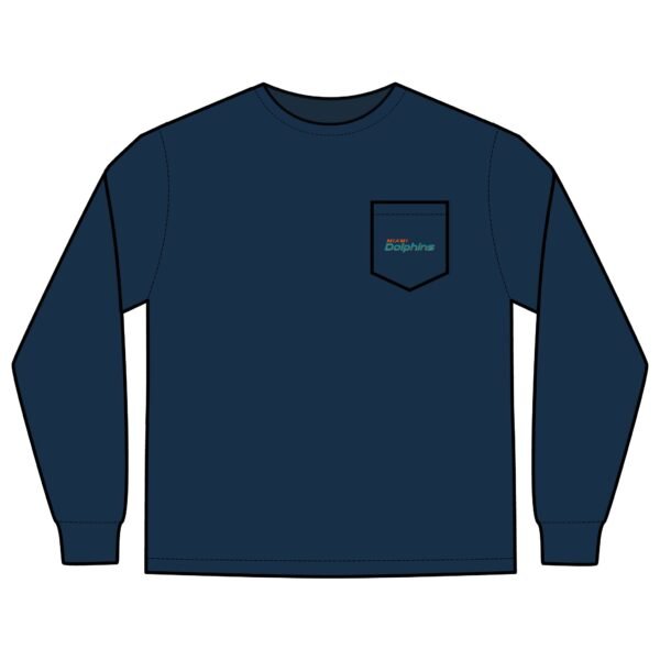 Miami Dolphins Unisex Long Sleeve Pocket T-Shirt - Image 21