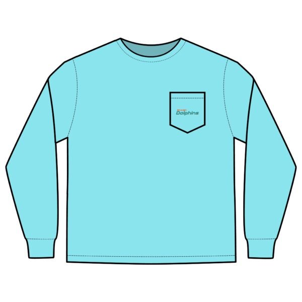 Miami Dolphins Unisex Long Sleeve Pocket T-Shirt - Image 11