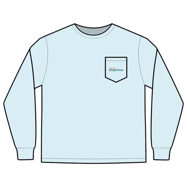 Miami Dolphins Unisex Long Sleeve Pocket T-Shirt - Image 13