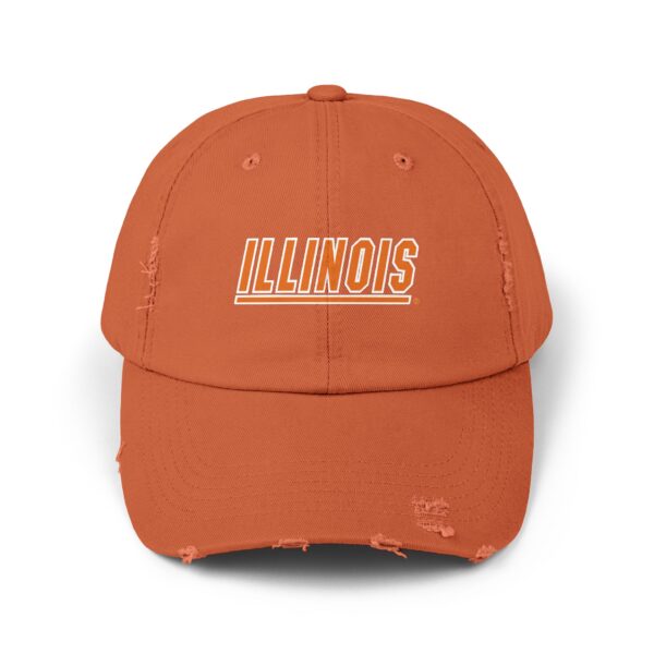 Illinois Fighting Illini Unisex Distressed Cap - Image 5