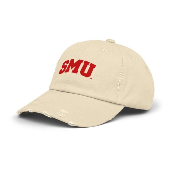 SMU Mustangs Unisex Distressed Cap - Image 2
