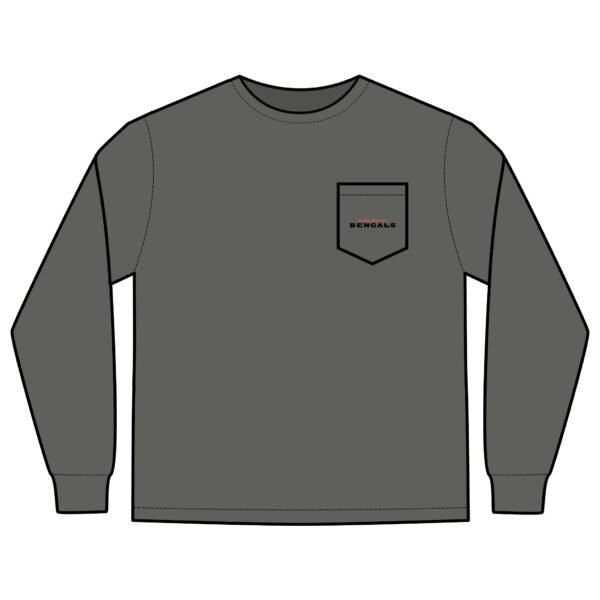 Cincinnati Bengals Unisex Long Sleeve Pocket T-Shirt - Image 3