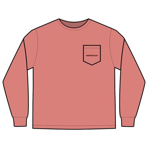 Cincinnati Bengals Unisex Long Sleeve Pocket T-Shirt - Image 17