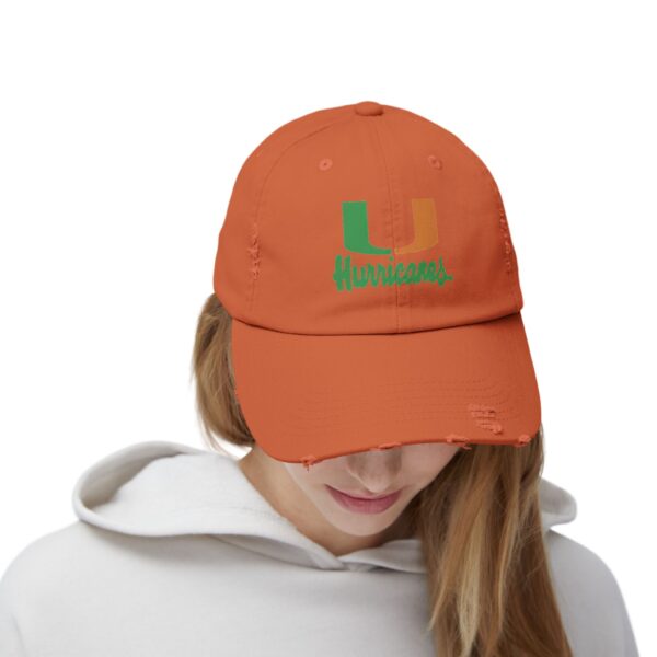 Miami Hurricanes Unisex Distressed Cap - Image 8