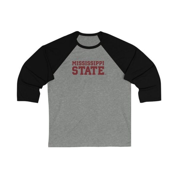 Mississippi State Bulldogs Unisex 3/4 Sleeve Baseball Tee