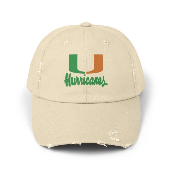 Miami Hurricanes Unisex Distressed Cap