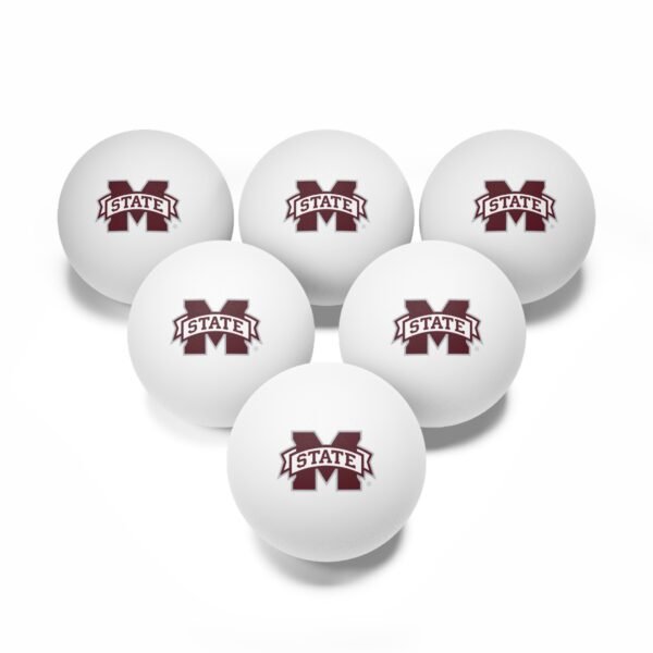 Mississippi State Bulldogs Ping Pong Balls, 6 pcs - Image 2