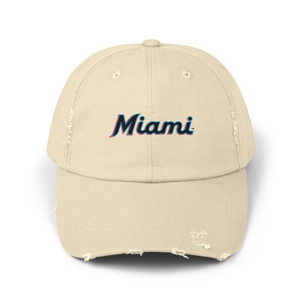 Miami Marlins Unisex Distressed Cap