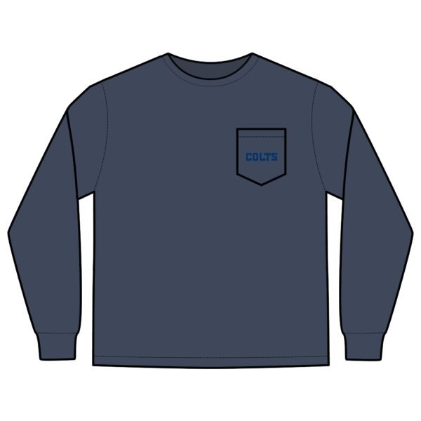 Indianapolis Colts Unisex Long Sleeve Pocket T-Shirt - Image 9