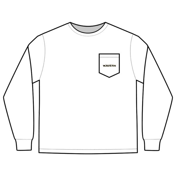 Baltimore Ravens Unisex Long Sleeve Pocket T-Shirt - Image 5