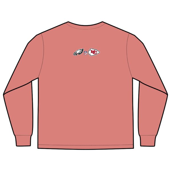 Kansas City Chiefs vs Philadelphia Eagles 2025 Super Bowl LIX Unisex Long Sleeve Pocket T-Shirt - Image 18
