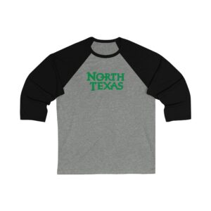 North Texas Mean Green Unisex 3/4 Sleeve Baseball Tee