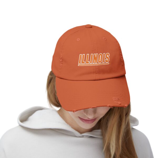 Illinois Fighting Illini Unisex Distressed Cap - Image 8