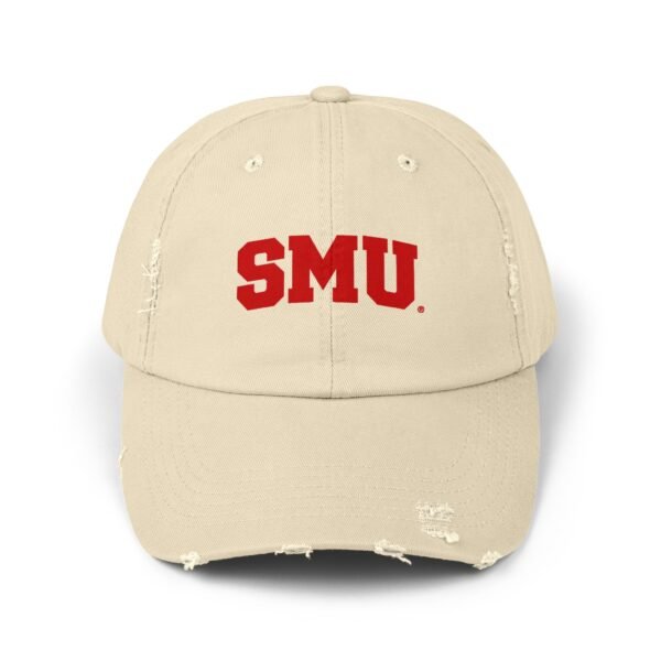 SMU Mustangs Unisex Distressed Cap