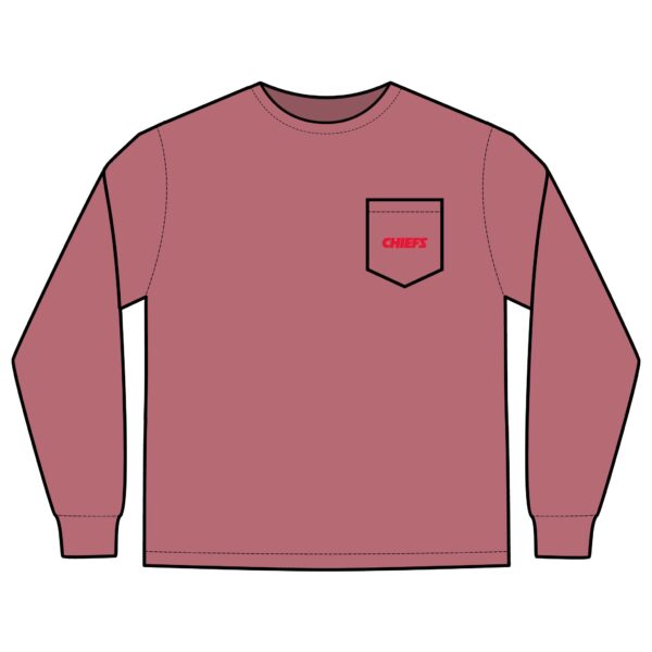 Kansas City Chiefs Unisex Long Sleeve Pocket T-Shirt - Image 9