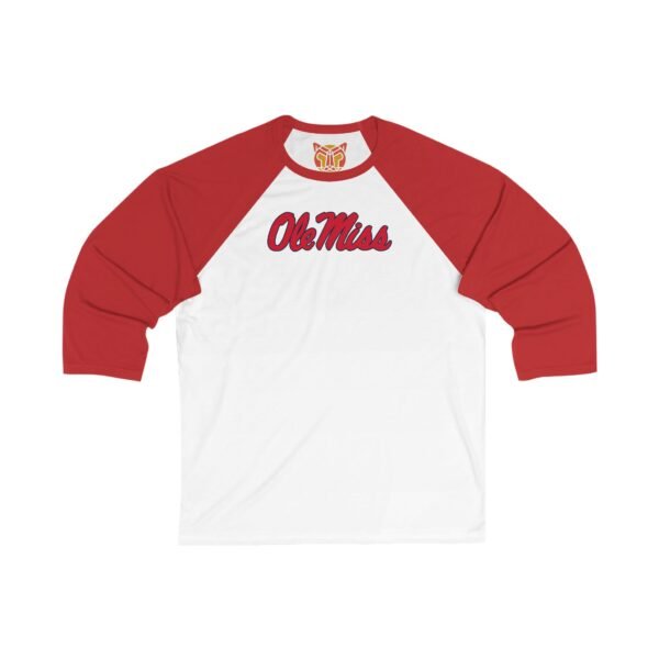 Ole Miss Rebels Unisex 3/4 Sleeve Baseball Tee - Image 7