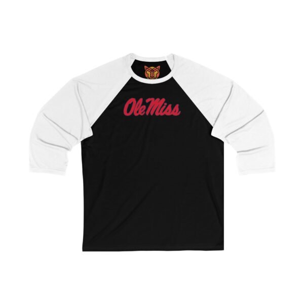 Ole Miss Rebels Unisex 3/4 Sleeve Baseball Tee