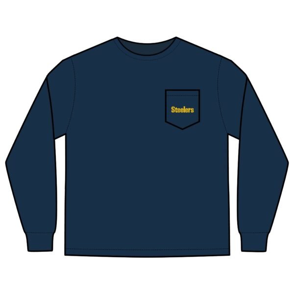 Pittsburgh Steelers Unisex Long Sleeve Pocket T-Shirt - Image 21