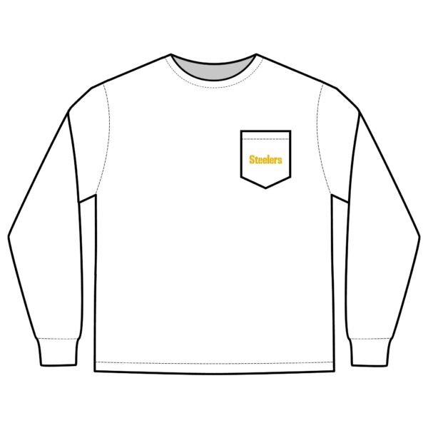 Pittsburgh Steelers Unisex Long Sleeve Pocket T-Shirt - Image 5