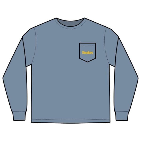 Pittsburgh Steelers Unisex Long Sleeve Pocket T-Shirt - Image 7