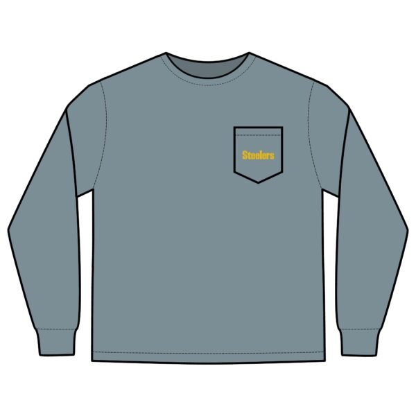 Pittsburgh Steelers Unisex Long Sleeve Pocket T-Shirt - Image 15