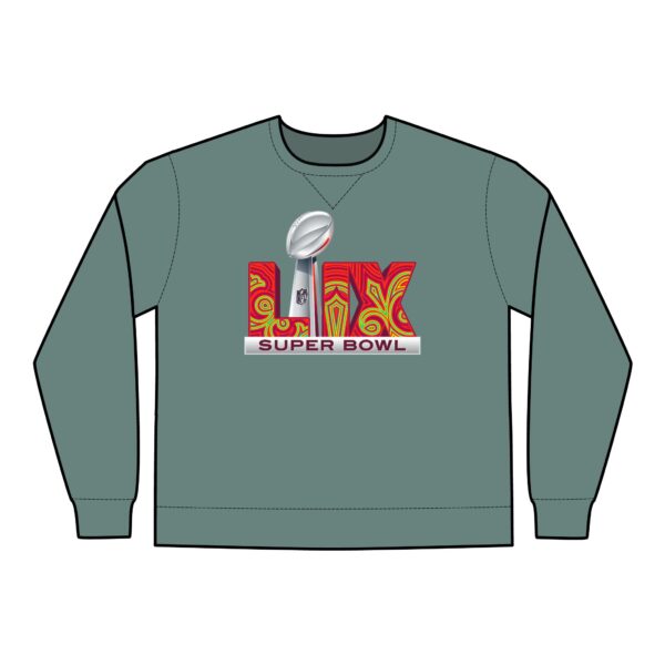 Kansas City Chiefs vs Philadelphia Eagles 2025 Super Bowl LIX Unisex ComfortWash® Garment Dyed Crewneck Sweatshirt - Image 7