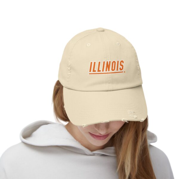 Illinois Fighting Illini Unisex Distressed Cap - Image 4