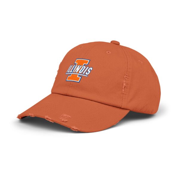 Illinois Fighting Illini Unisex Distressed Cap - Image 6