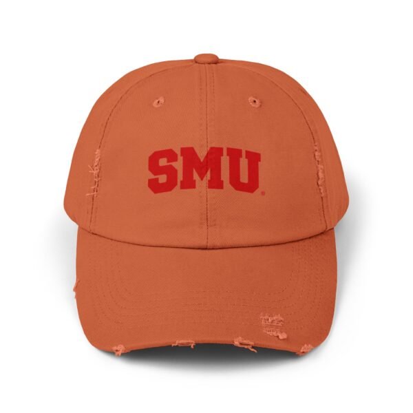 SMU Mustangs Unisex Distressed Cap - Image 5