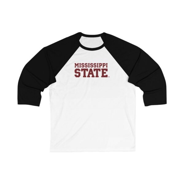 Mississippi State Bulldogs Unisex 3/4 Sleeve Baseball Tee - Image 5