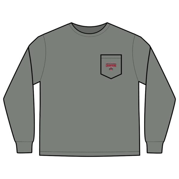 Ohio State Buckeyes 2025 National Champions Unisex Long Sleeve Pocket T-Shirt - Image 3