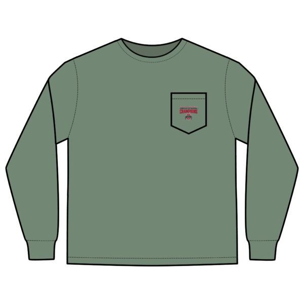 Ohio State Buckeyes 2025 National Champions Unisex Long Sleeve Pocket T-Shirt - Image 23